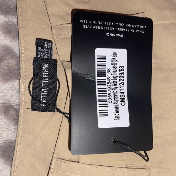 NWT 🏷️ Pretty Little Things Sand/Tan Woven Women’s Trouser Pants - Picture 7 of 8